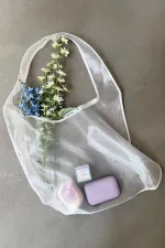SAC EN ORGANZA À BANDOULIÈRE ÉPAISSE