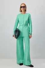 ENSEMBLE TUNIQUE ET PANTALON À CÔTES