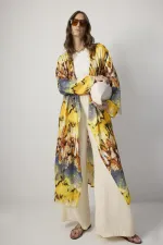 KRUVAZE DESENLİ KİMONO