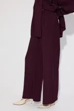 DOUBLE-BREASTED BELTED SHIRT AND TROUSER SET DOUBLE-BREASTED BELTED SHIRT AND TROUSER SET