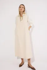 gilet en jean à col en V