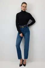 ELASTIC WAIST DENIM PANTS