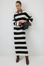 ÇİZGİLİ TRİKO ELBİSE