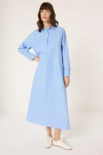 ÇİZGİLİ GÖMLEK ELBİSE