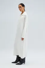 Polo collar knitted dress