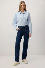 PANTALON EN JEAN AVEC TAILLE ÉLASTIQUE