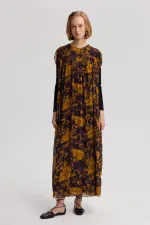 DESENLİ ŞİFON ELBİSE