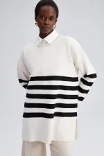STRIPED KNITTED TUNIC