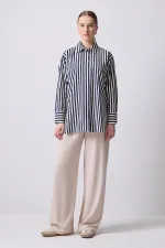 CHEMISE SURDIMENSIONNÉE À RAYURES ÉPAISSES