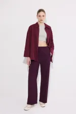 PANTALONS EN CRÊPE CÔTELÉS