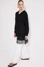 COLLARED KNITTED TUNIC