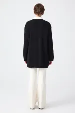 LONG CARDIGAN WITH GOLD BUTTONS