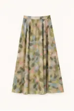 PATTERNED SATIN SKIRT PATTERNED SATIN SKIRT