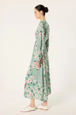 BELTED PATTERNED DRESS BELTED PATTERNED DRESS