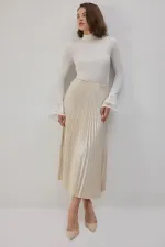 EMBELLISHED SATIN SKIRT EMBELLISHED SATIN SKIRT