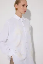 CHEMISE EN LIN BRODÉE