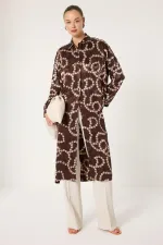 Jacquard Satin Maxi Tunic