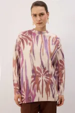 ABSTRACT DESENLİ TRİKO KAZAK