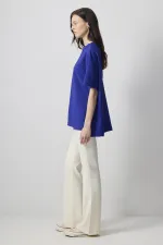 T-SHIRT EN CRÊPE À MANCHES COURTES