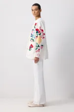 NAKIŞLI GABARDİN CEKET