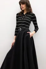 POLO YAKA ÇİZGİLİ TRİKO KAZAK