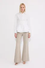 CHEMISE AVEC CEINTURE À LA TAILLE