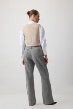 GILET BLAZER EN CUIR VEGAN