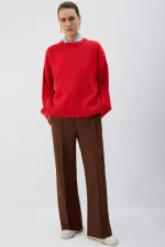 BELİ LASTİKLİ NERVÜRLÜ PANTOLON