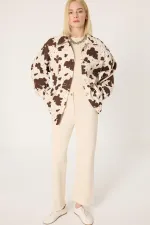 VESTE EN GABARDINE MINEURE À MOTIFS