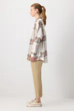 100% COTTON PLAID OVERSIZE SHIRT