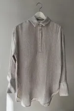 SHIRT COLLAR MELANGE TUNIC