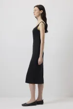 STRAPLESS MIDI-LENGTH LINED