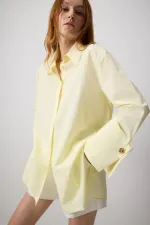 GENİŞ MANŞETLİ POPLİN GÖMLEK