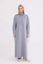 DİK YAKA ÖRME ELBİSE