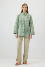 GENİŞ MANŞETLİ EKOSE GÖMLEK