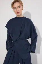 ŞAL YAKALI TUNİK PANTOLON 2'Lİ TAKIM