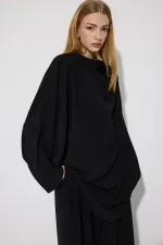 Tunique drapée asymétrique