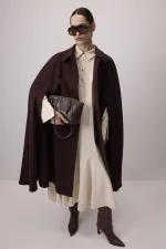 Poncho Cashmere Coat