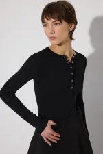 BODY EN VISCOSE À BOUTONS-PRESSION