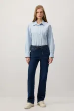 PANTALON EN JEAN AVEC TAILLE ÉLASTIQUE