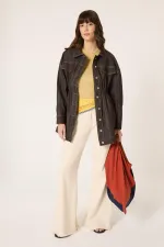 VESTE EN JEAN AVEC DÉTAILS DE SURPIQÛRES