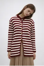 CARDIGAN LONG À BOUTONS DORÉS