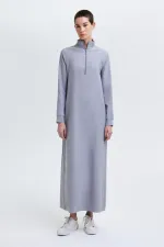 STAND-NECK CREPE DRESS STAND-NECK CREPE DRESS