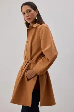 BELTED SHORT TRENCH COAT BELTED SHORT TRENCH COAT