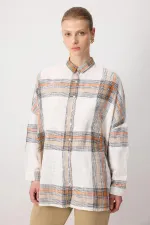 100% COTTON PLAID OVERSIZE SHIRT