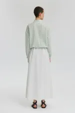 BUTTON DETAIL STAND COLLAR BLOUSE BUTTON DETAIL STAND COLLAR BLOUSE