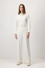 RIBBED PANTS WITH ELASTIC WAISTBAND