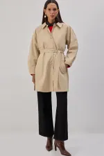 BELTED SHORT TRENCH COAT BELTED SHORT TRENCH COAT