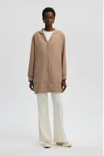 THIN CREPE JACKET WITH ZIPPER THIN CREPE JACKET WITH ZIPPER