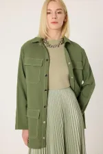 CHEMISE À COUTURES CONTRASTÉES